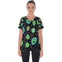 Doodle Dot Drawing Cut Out Side Drop T-Shirt View1