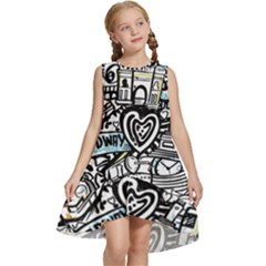 Doodle New York City Nyc Kids  Frill Swing Dress by Salmanaz77