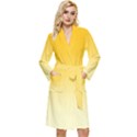 Amber Orange To Cream Yellow Linear Gradient Long Sleeve Velvet Robe View1