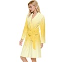 Cream Yellow To Amber Orange Bilinear Gradient Long Sleeve Velvet Robe View2