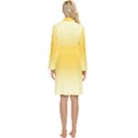 Cream Yellow To Amber Orange Bilinear Gradient Long Sleeve Velvet Robe View4