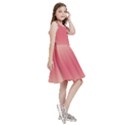 Cream Yellow To Crimson Red Bilinear Gradient Kids  Skater Dress View3