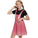 Cream Yellow To Crimson Red Bilinear Gradient Kids  Apron Dress View2