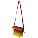 Electric Yellow To Burgundy Red Bilinear Gradient Folding Shoulder Bag View2