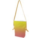 Electric Yellow To Coral Pink Linear Gradient Folding Shoulder Bag View1