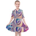 Abstract Fractal Art Swirl Pattern Kids  All Frills Chiffon Dress View1