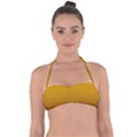 Amber Orange To Chocolate Brown Linear Gradient Tie Back Bikini Top View1