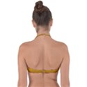 Amber Orange To Chocolate Brown Linear Gradient Tie Back Bikini Top View2