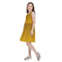 Chocolate Brown To Amber Orange Linear Gradient Kids  Skater Dress View2