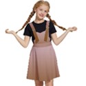 Pink Lace To Chocolate Brown Linear Gradient Kids  Apron Dress View1