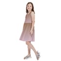 Chocolate Brown To Pink Lace Linear Gradient Kids  Skater Dress View2