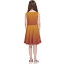 Amber Orange To Burgundy Red Linear Gradient Kids  Skater Dress View4