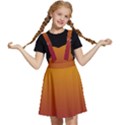 Amber Orange To Burgundy Red Linear Gradient Kids  Apron Dress View1