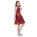 Amber Orange To Burgundy Red Bilinear Gradient Kids  Skater Dress View3