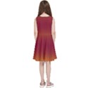 Amber Orange To Burgundy Red Bilinear Gradient Kids  Skater Dress View4