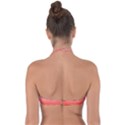 Pink Lace To Scarlet Red Linear Gradient Tie Back Bikini Top View2