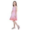 Scarlet Red To Pink Lace Bilinear Gradient Kids  Skater Dress View2