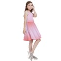 Scarlet Red To Pink Lace Bilinear Gradient Kids  Skater Dress View3