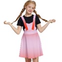 Scarlet Red To Pink Lace Bilinear Gradient Kids  Apron Dress View1