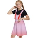 Scarlet Red To Pink Lace Bilinear Gradient Kids  Apron Dress View2