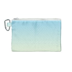 Baby Blue To Cream Yellow Linear Gradient Canvas Cosmetic Bag (medium) by GradientsOmbre