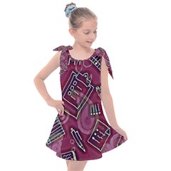 Abstract Art Pattern Design Background Kids  Tie Up Tunic Dress by Grandong