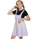 Cream Yellow To Pale Violet Linear Gradient Kids  Apron Dress View2