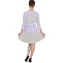 Pale Violet To Cream Yellow Linear Gradient Quarter Sleeve Ruffle Waist Dress View2