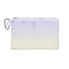 Pale Violet To Cream Yellow Linear Gradient Canvas Cosmetic Bag (medium) by GradientsOmbre