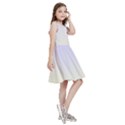 Pale Violet To Cream Yellow Linear Gradient Kids  Skater Dress View3