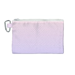 Pale Pink To Pale Violet Linear Gradient Canvas Cosmetic Bag (medium) by GradientsOmbre