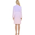 Pale Violet To Pale Pink Linear Gradient Long Sleeve Velvet Robe View4