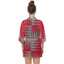 Zigzag Pattern Chevron Red Half Sleeve Chiffon Kimono View2