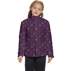 Moon Stars Pattern Kids  Puffer Bubble Jacket Coat by Sabxi