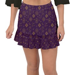 Moon Stars Pattern Fishtail Mini Chiffon Skirt by Sabxi