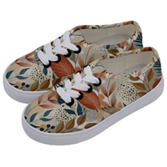 Leaves Pattern Flora Kids  Classic Low Top Sneakers by Sabxi