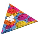 Umbrella, Colorful, Positive, Sky, Rainbow Wooden Puzzle Triangle View3