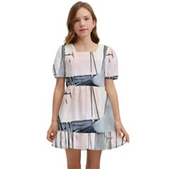 Fisherman?¯s Ward, San Francisco, Ca Kids  Short Sleeve Dolly Dress by RiverRootz