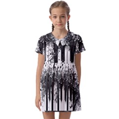 Piano Sounds Kids  Asymmetric Collar Dress by RiverRootz