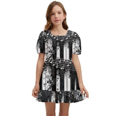 Piano Sounds Kids  Short Sleeve Dolly Dress by RiverRootz