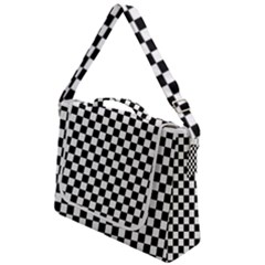 Pattern Checkered Squares Black White Pattern Box Up Messenger Bag by Sabxi