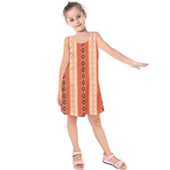 Geometrical Geometric Pattern Kids  Sleeveless Dress by Sabxi