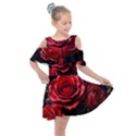 Red Roses Kids  Shoulder Cutout Chiffon Dress View1