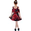 Red Roses Kids  Shoulder Cutout Chiffon Dress View2