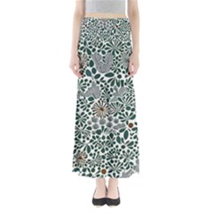 Retro Scandinavian Nordic Flowers Pattern 5 Full Length Maxi Skirt by violetheavensky