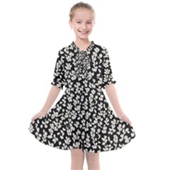 Gothic Leaf Pattern 5 Kids  All Frills Chiffon Dress by violetheavensky