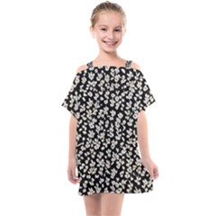 Gothic Leaf Pattern 5 Kids  One Piece Chiffon Dress by violetheavensky