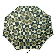 Royal Fractal Pattern Folding Umbrellas by violetheavensky