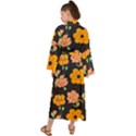 Retro 40s 50s Flowers Pattern Halloween 3 Maxi Kimono View2