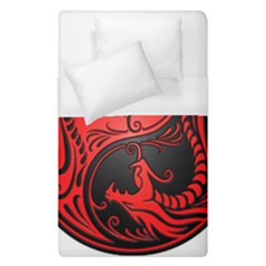 Red Yin Yang Dragons Duvet Cover (single Size) by JeffBartels